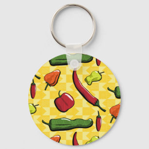 A World of Chilli Peppers Keychain