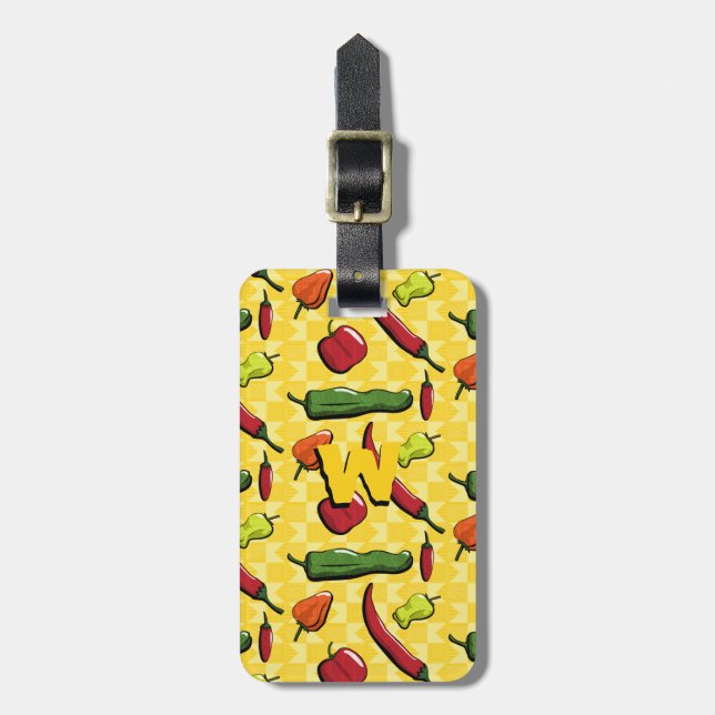 A World of Chilli Peppers Luggage Tag (Front Vertical)