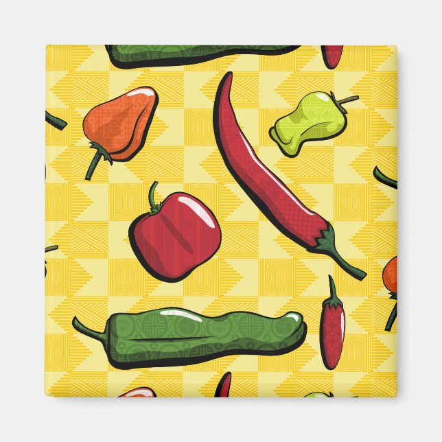 A World of Chilli Peppers Magnet (Front)