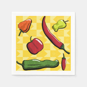 A World of Chilli Peppers Paper Napkins