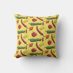 A World of Chilli Peppers Pillow