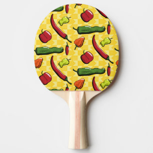 A World of Chilli Peppers Ping Pong Paddle