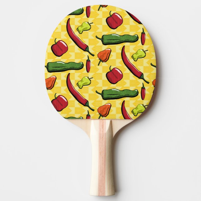 A World of Chilli Peppers Ping Pong Paddle (Front)