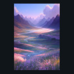 A World of Colours, The Breathtaking Valley Poster<br><div class="desc">Prepare to be amazed by the beauty of nature with this stunning digital art print featuring a valley filled with a kaleidoscope of colours. From vibrant reds to brilliant blues and everything in between, this valley is a feast for the eyes. This poster is perfect for adding a pop of...</div>