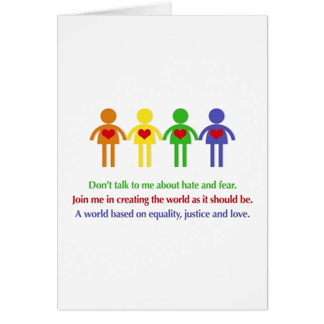 A World of Equality, Justice and Love (Front)