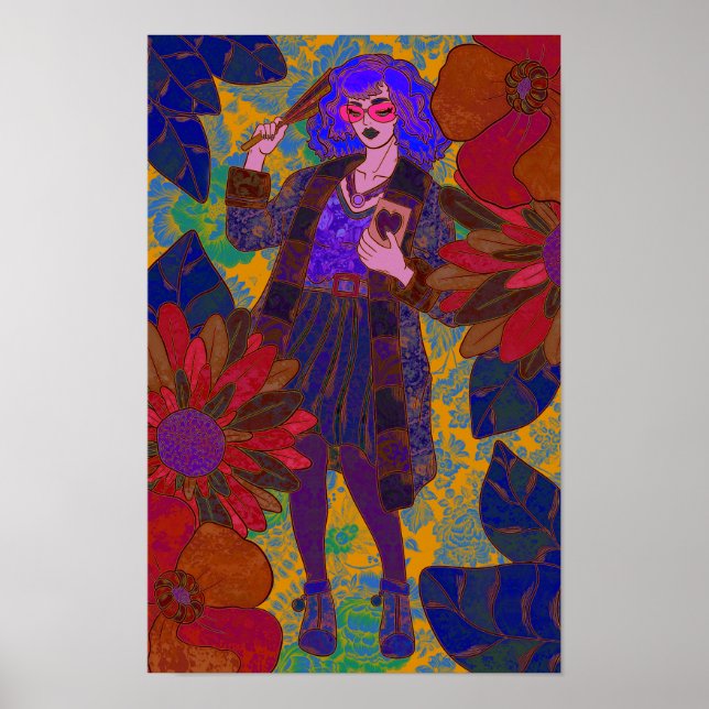 A World of Flowers Poster (Front)