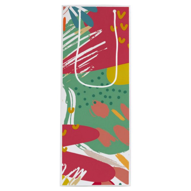A world of vibrant colors wine gift bag (Front)
