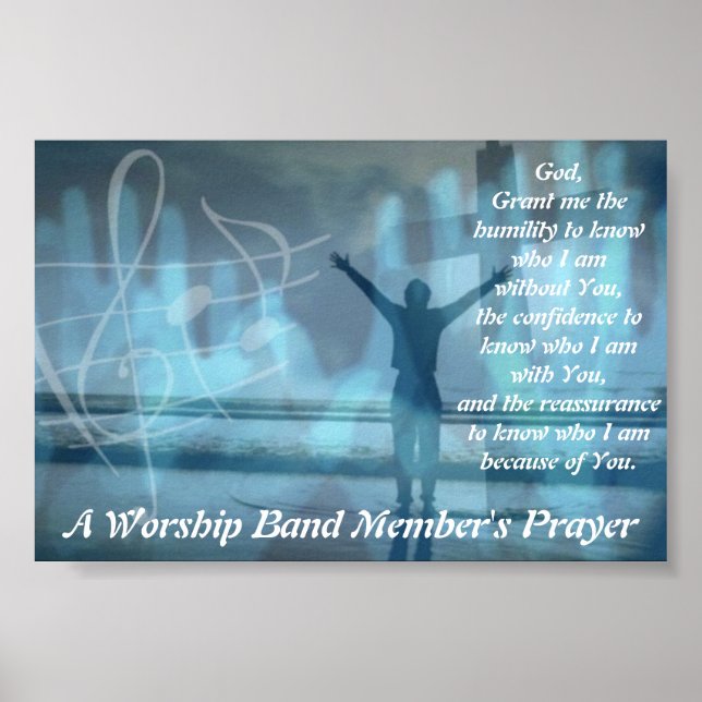 A Worship Band Member's Prayer Poster (Front)