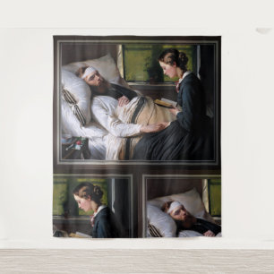 A Wounded Danish Soldier by Elisabeth Baumann Tapestry