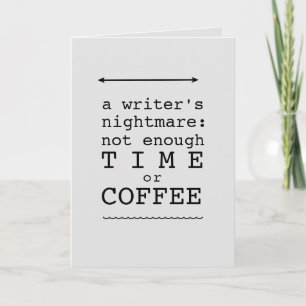 A Writer's Nightmare Personalised  Card