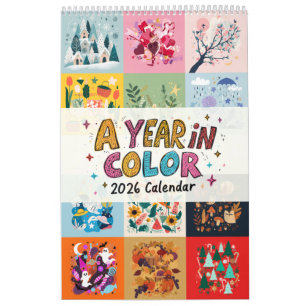 A Year in Color 2026 Wall Calendar