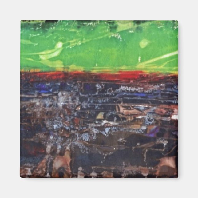 "A Year In Country" Abstract Art Magnet (Front)