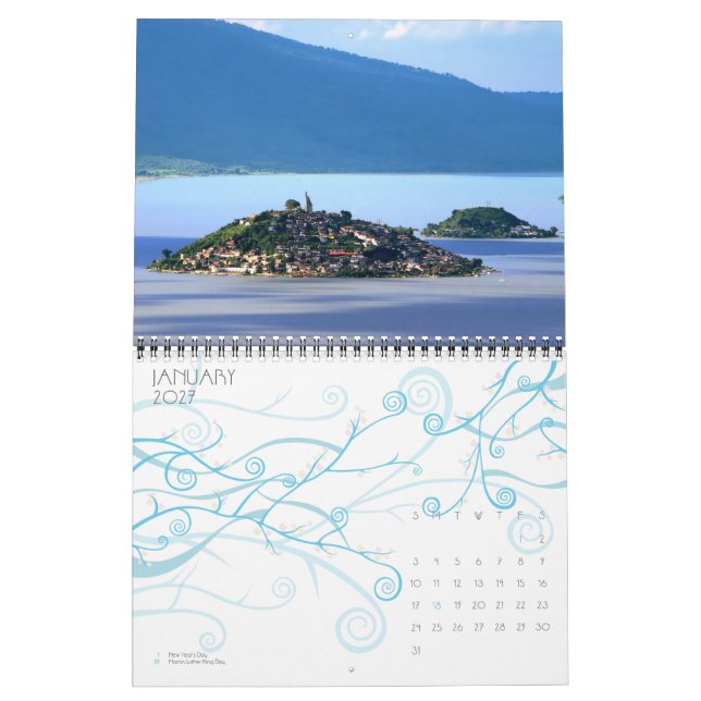 A Year in Patzcuaro, Mexico Calendar (Jan 2027)