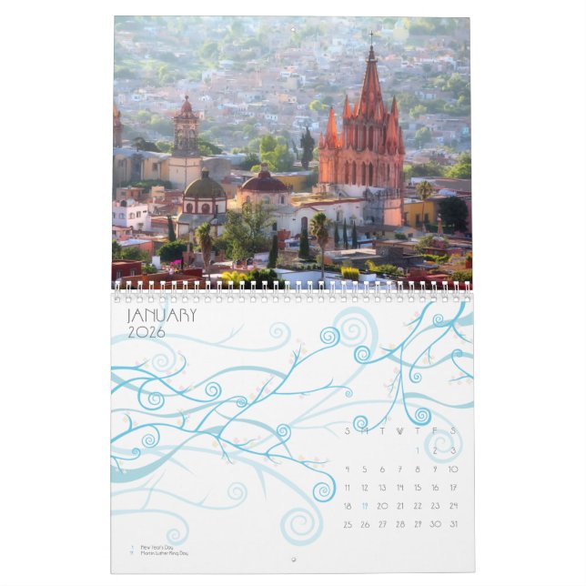 A Year in San Miguel de Allende, Mexico, Calendar (Jan 2026)