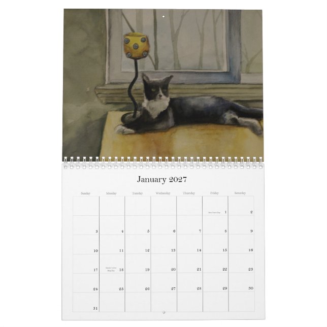 A Year in Watercolor - 2010 Calendar (Jan 2027)