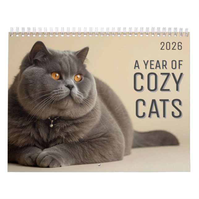 A Year of Cozy Cats Calendar (Cover)