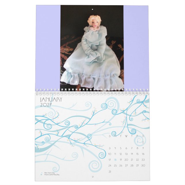 A Year of Dolls Calendar (Jan 2027)
