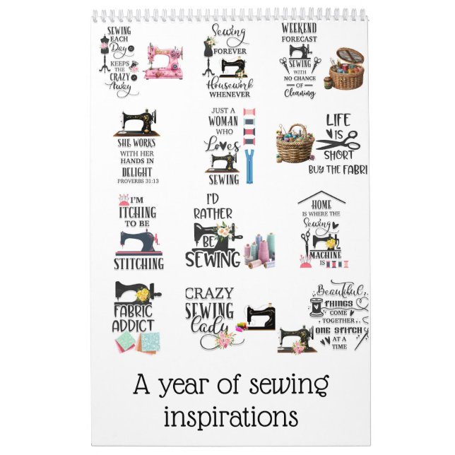 A year of sewing inspirations calendar (Cover)