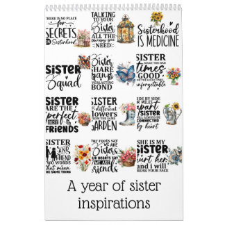 A year of sister inspiration calendar