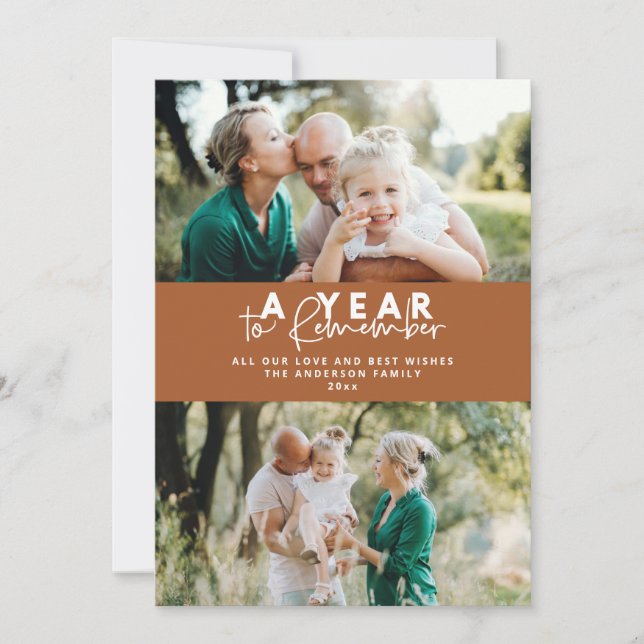 A year to remember modern minimal multi photo (Front)