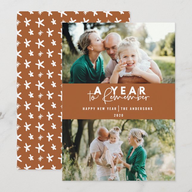 A year to remember modern minimal multi photo (Front/Back)