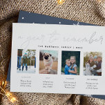 A Year to Remember | Year in Review Photo Collage<br><div class="desc">Unique modern holiday card design features four favourite photos with custom captions, with your family name and "A Year to Remember" above in luxe silver foil lettering. Create an engaging year-in-review style card for family and friends by sharing photos of your family's special moments and describing them with our custom...</div>