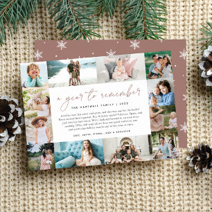 A Year to Remember   Year in Review Photo Collage Holiday Card
