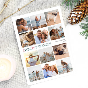 A Year to Remember   Year in Review Photo Collage Holiday Card