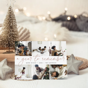A Year to Remember   Year in Review Photo Collage Holiday Card
