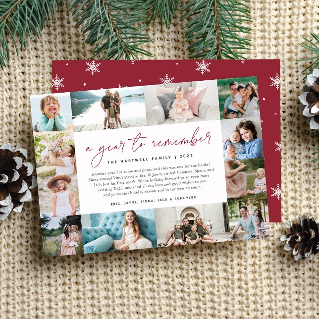 A Year to Remember | Year in Review Photo Collage Holiday Card (Creator Uploaded)