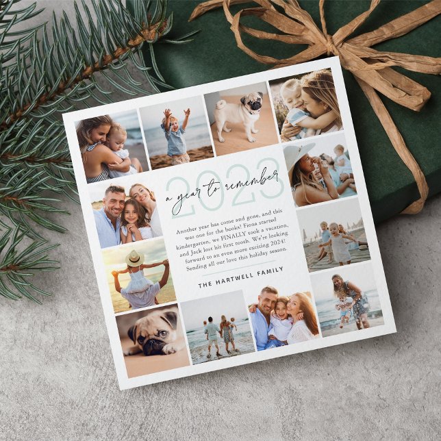 A Year to Remember | Year in Review Photo Collage Holiday Card (Creator Uploaded)