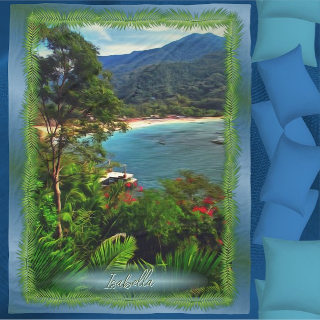 A Yelapa View 0828 Fleece Blanket (Creator Uploaded)