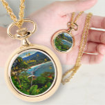 A Yelapa View 0828 Necklace Watch<br><div class="desc">Painting "A Yelapa View 0828" Collection Personalise on the product page or click the customise button for more design options. Designed and created from my painting "A Yelapa View 0828" capturing the view when walking down the path to the beach in the little bay in Yelapa from Casa Bajia Bonita...</div>