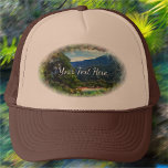 A Yelapa View 0828  Trucker Hat<br><div class="desc">Painting "A Yelapa View 0828" Collection Are you looking to keep the sun out of your eyes? Custom hats are the perfect way to meet this need and more. Customize the front and create an essential accessory you will never leave behind! Personalize on the product page or click the customize...</div>