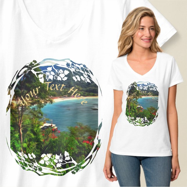 A Yelapa View 0828 V-Neck T-Shirt (Creator Uploaded)