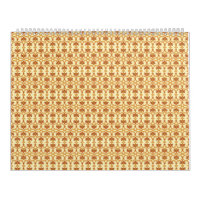 a yellow and white background with an intricate de