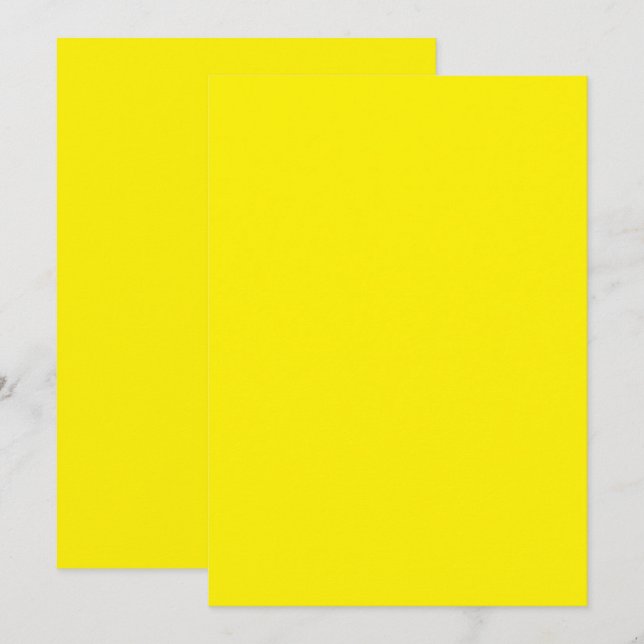 a yellow background with a black border thank you card (Front/Back)