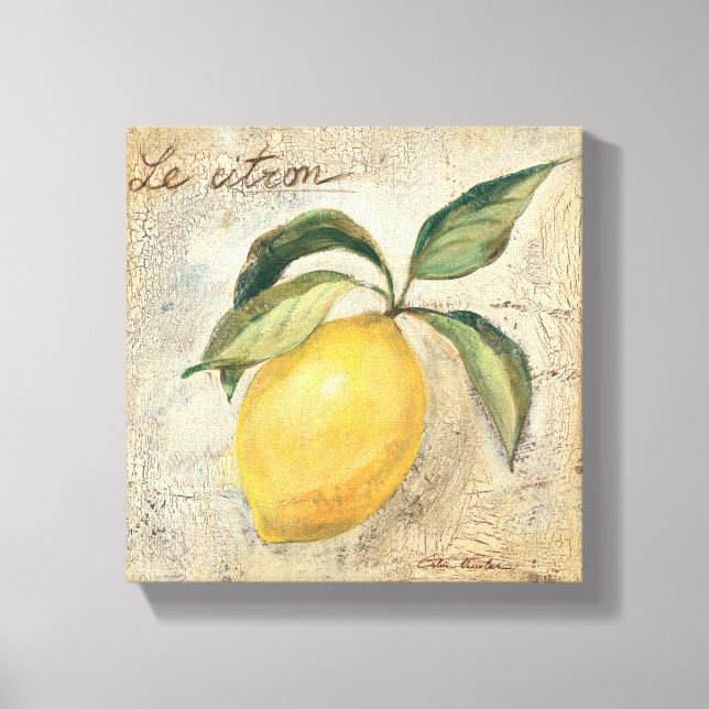 A Yellow Lemon Fruit Canvas Print (Front)