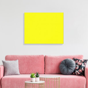 A yellow square centred on a clean white backgrou canvas print