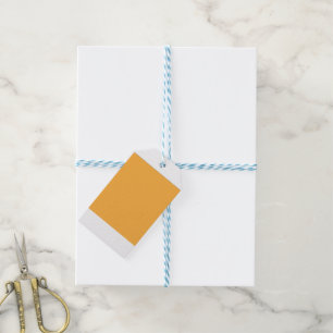 A yellow square featuring a clean white border, cr gift tags