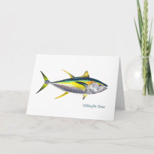 A Yellowfin Tuna greetings card