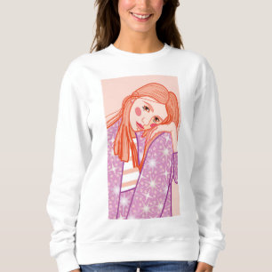 a young blonde girl. sweatshirt