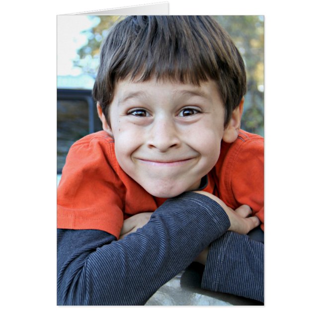 A young boy flirting card (Front)