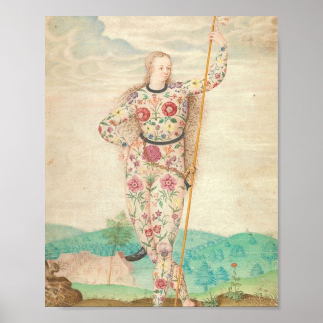 A Young Celtic Tattooed Warrior Daughter Jacques Poster (Front)