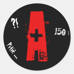 A young driver classic round sticker