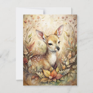 A Young Fawn Postcard