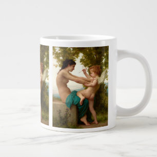 A Young Girl Defending Herself Against Eros Large Coffee Mug