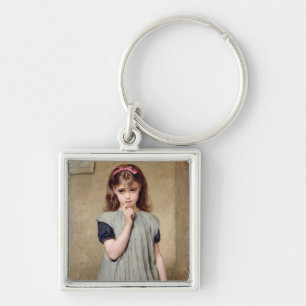 A Young Girl in the Classroom, 1876 (oil on canvas Key Ring