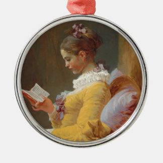 A Young Girl Reading, The Reader by J. Fragonard Metal Tree Decoration