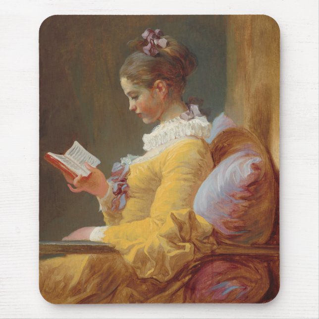 A Young Girl Reading, The Reader by J. Fragonard Mouse Pad (Front)